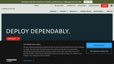 Screenshot of Wildlifeacoustics.com