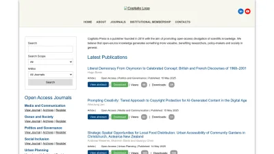 Screenshot of Cogitatiopress.com