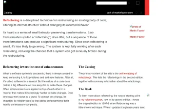 Screenshot of Refactoring.com