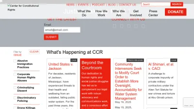 Screenshot of Ccrjustice.org