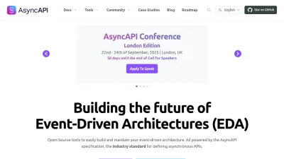 Screenshot of Asyncapi.com