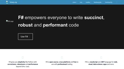 Screenshot preview of fsharp.org