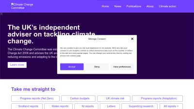 Screenshot preview of theccc.org.uk