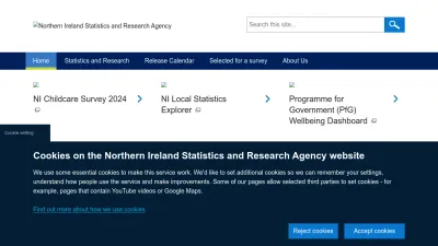 Screenshot of Nisra.gov.uk