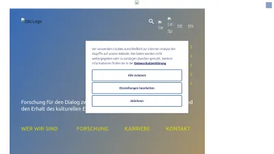 Screenshot of Dainst.org