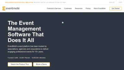 Screenshot of Eventmobi.com