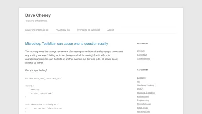 Screenshot of Dave.cheney.net