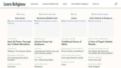 Screenshot preview of learnreligions.com