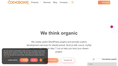 Screenshot of Codeboxr.com