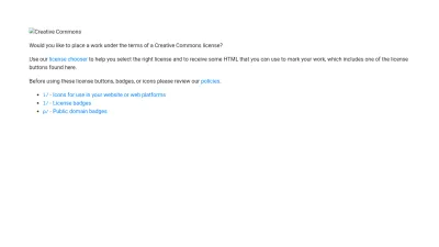 Screenshot of Licensebuttons.net