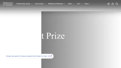 Screenshot of Parliament.vic.gov.au