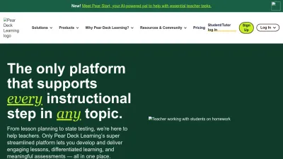 Screenshot of Peardeck.com