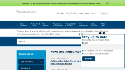 Screenshot preview of nanaimo.ca
