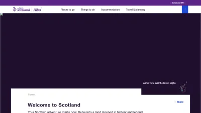 Screenshot of Visitscotland.com