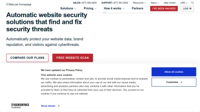 Screenshot of Sitelock.com