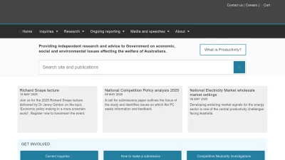Screenshot preview of pc.gov.au