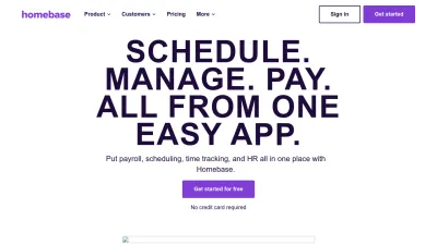 Screenshot of Joinhomebase.com