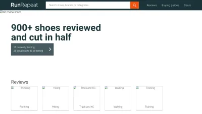 Screenshot preview of runrepeat.com