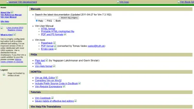 Screenshot of Vimdoc.sourceforge.net