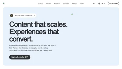 Screenshot preview of contentful.com