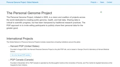 Screenshot of Personalgenomes.org