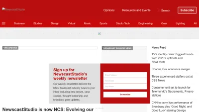 Screenshot of Newscaststudio.com
