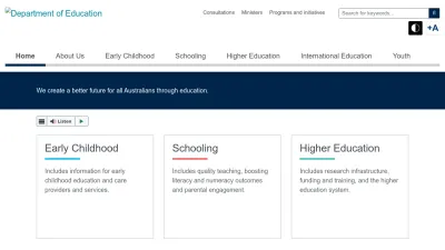 Screenshot of Education.gov.au
