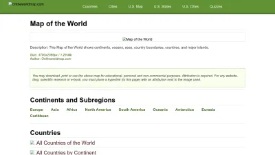Screenshot of Ontheworldmap.com
