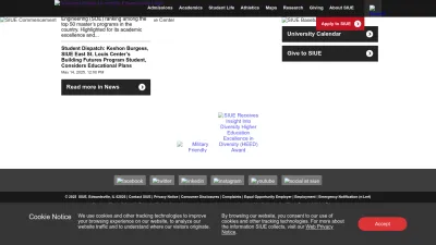 Screenshot of Siue.edu