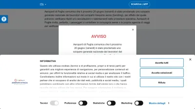 Screenshot preview of aeroportidipuglia.it
