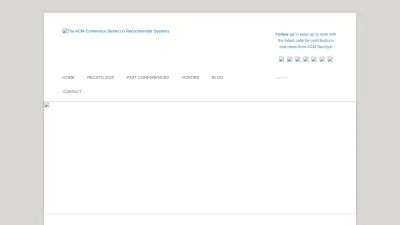Screenshot of Recsys.acm.org