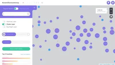 Screenshot of Onemilliontweetmap.com