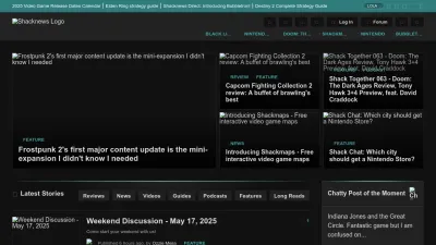 Screenshot of Shacknews.com