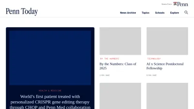 Screenshot of Penntoday.upenn.edu
