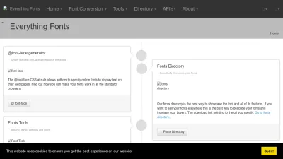 Screenshot of Everythingfonts.com