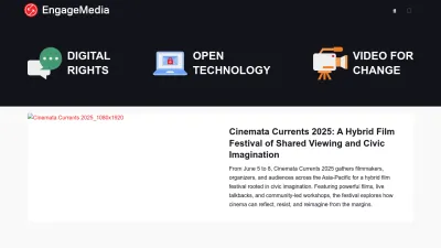 Screenshot preview of engagemedia.org