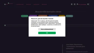 Screenshot of Museot.fi