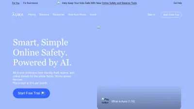 Screenshot of Aura.com