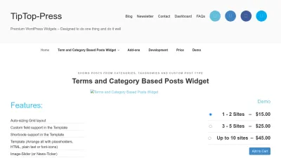 Screenshot preview of tiptoppress.com