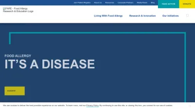Screenshot of Foodallergy.org