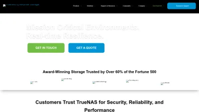 Screenshot of Truenas.com