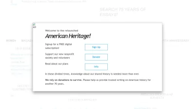 Screenshot of Americanheritage.com