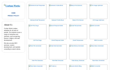 Screenshot of Corbanworks.com