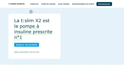 Screenshot of Tandemdiabetes.com