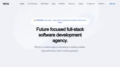 Screenshot preview of redq.io