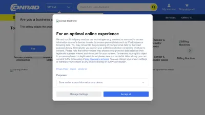 Screenshot of Conrad.com