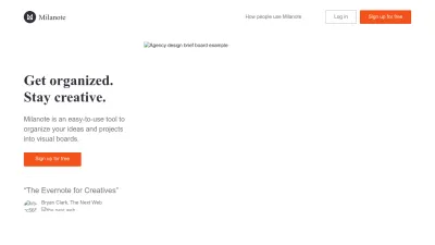 Screenshot of Milanote.com