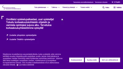 Screenshot preview of tuni.fi