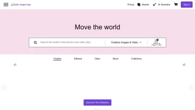 Screenshot of Gettyimages.co.nz