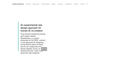 Screenshot of Research.adobe.com